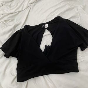 H&M tie back crop top
